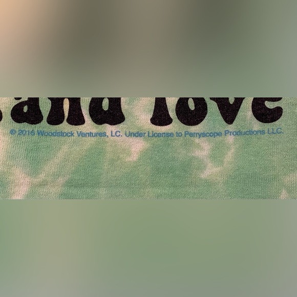 ✌️Woodstock 2016 Liquid Blue Men’s Tie Dye Music Festival T-Shirt. Size L.✌️ - Picture 6 of 9